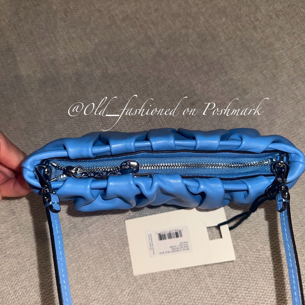 Price Firm - STAUD Leather Bean Bag - Azure - Picture 8 of 11